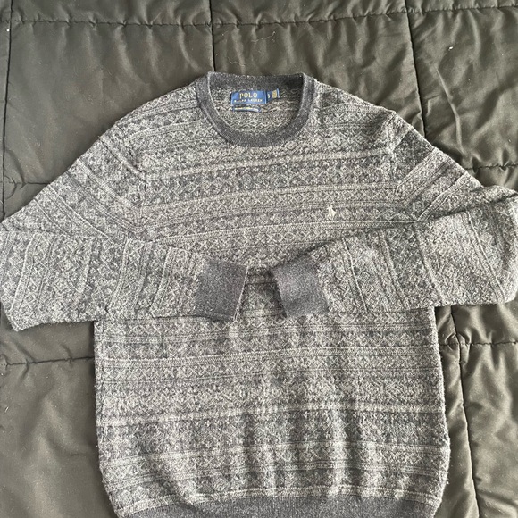 Mens Polo Washable Merino Wool sweater - Picture 5 of 7